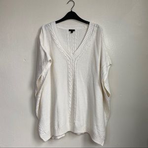Talbots Cable Vneck Poncho Size S